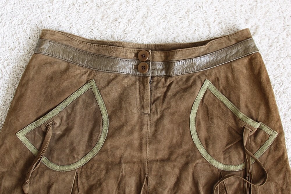 Prachtige Zacht Leren Essentiel Antwerp Rok (Maat 40) €125,-, Maat 38/40 (M), Bruin, Ophalen of Verzenden, Zo goed als nieuw