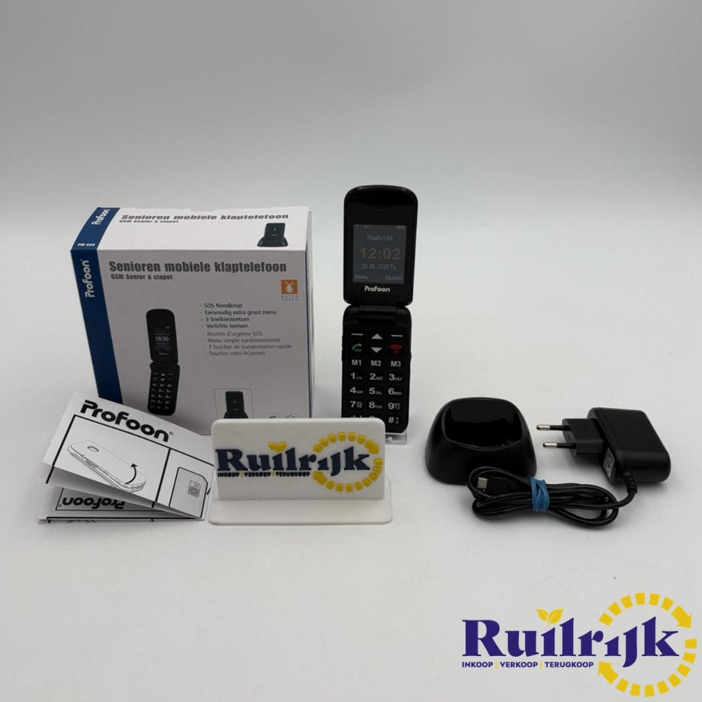 Profoon seniorentelefoon klaptelefoon PM-660 - Zgan, Flex Ltd., Zo goed als nieuw, https://flex.com/contact-us, Nobelstraat 10, 5807 GA Oostrum LB, Limburg, Nederland