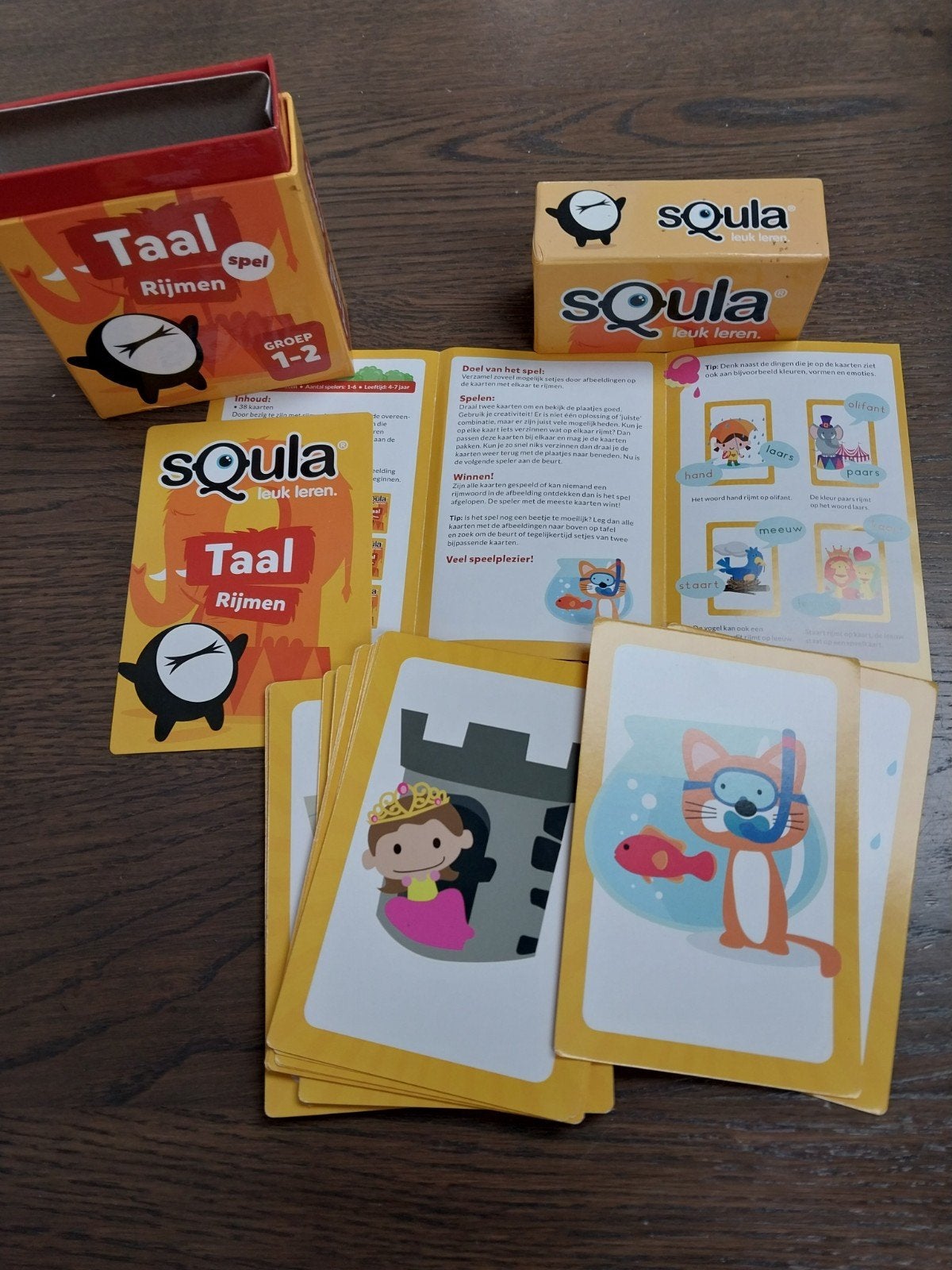 Squala Taalspel Rijmen - Leuk Leren! Groep 1-2, Een of twee spelers, Ophalen of Verzenden, Zo goed als nieuw, Identity Games International BV
