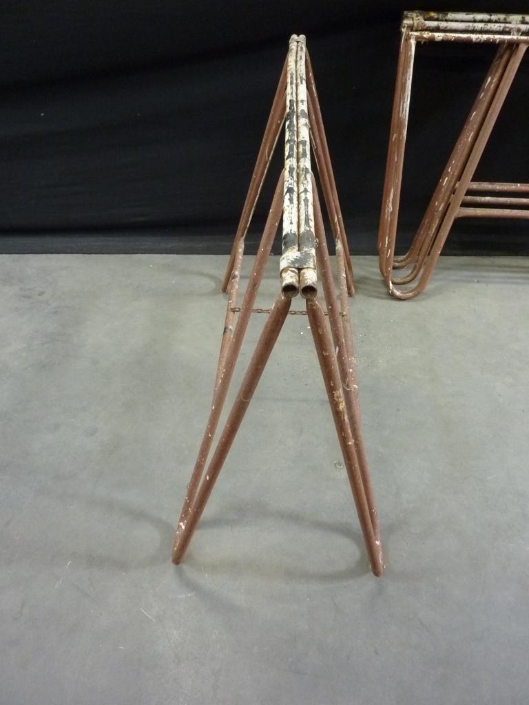 4 stuks stalen schragen / metselschragen 78cm hoog, Doe-het-zelf en Verbouw, Steigers, Ophalen, Gebruikt, Handelsonderneming Hendriksen