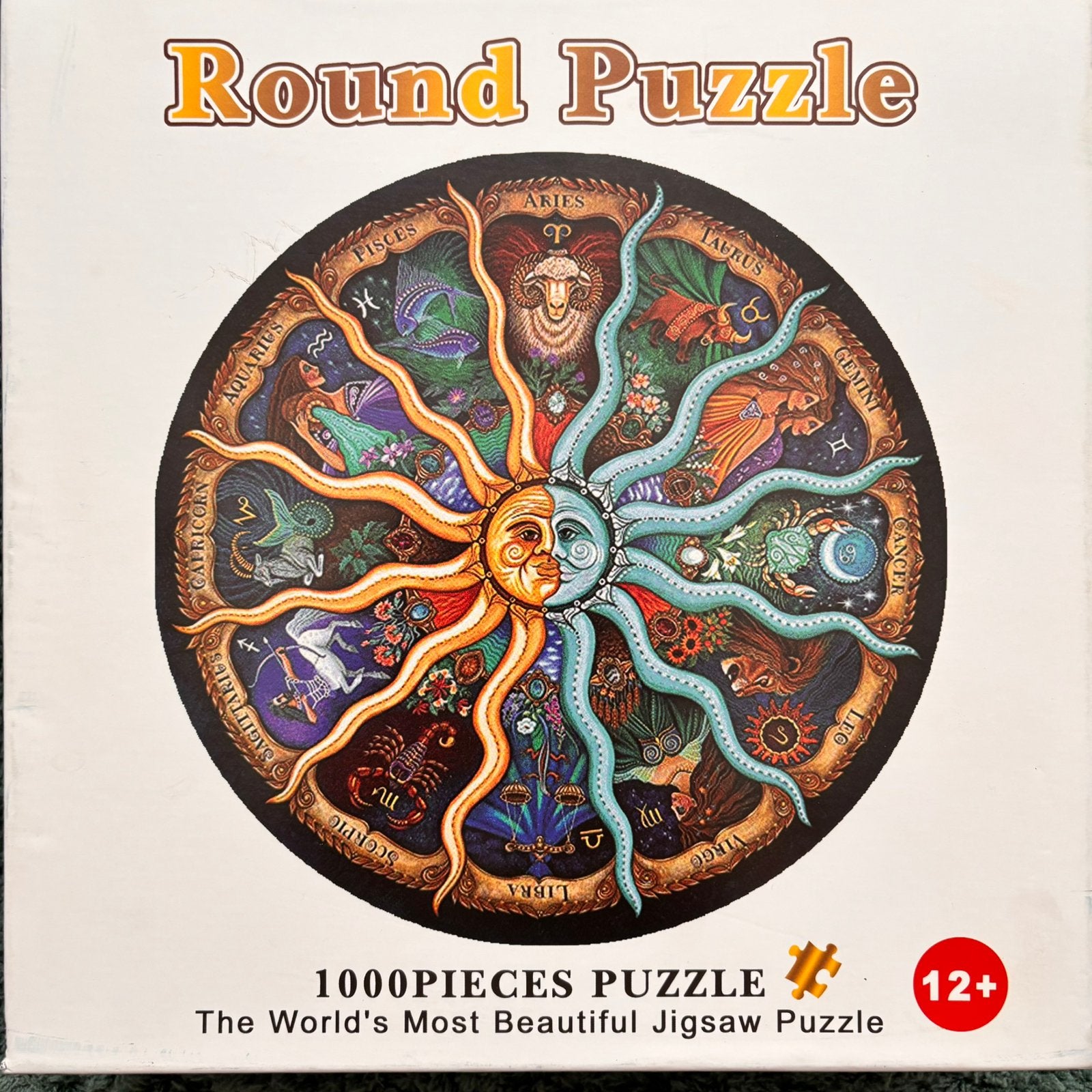 Round Puzzle, Zodiac/Horoscoop, Ophalen of Verzenden, 500 t/m 1500 stukjes, Zo goed als nieuw