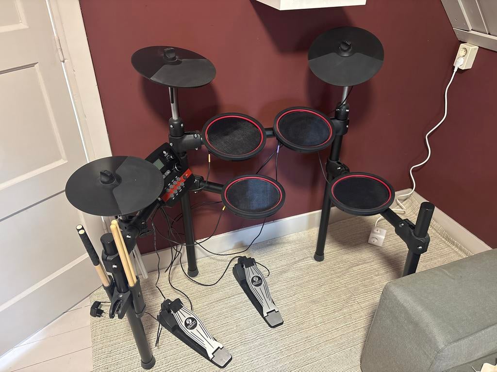 Elektronisch drumstel Fazley DDK-080 - Compleet en Compact, Muziek en Instrumenten, Drumstellen en Slagwerk, Ophalen, Zo goed als nieuw