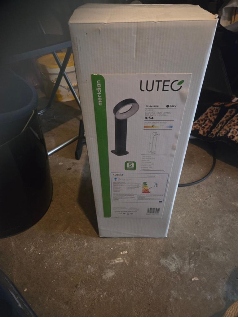 Nieuwe Lutec buitenlamp, 14W LED, IP54, Warm Wit, Ophalen of Verzenden