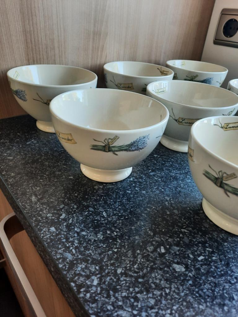 Jet ter Steege kommetjes - Lavendel design (7 stuks), Ophalen of Verzenden, Zo goed als nieuw, Kom(men), Overige stijlen