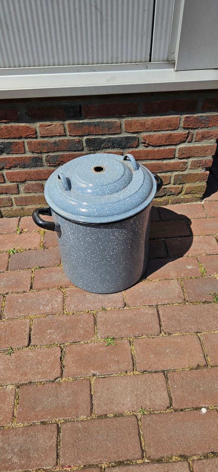 Grote geëmailleerde weckketel / inmaakketel, Antiek en Kunst, Antiek | Emaille, Ophalen