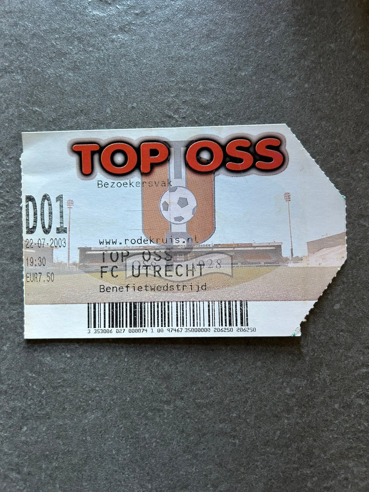 TOP OSS - FC Utrecht ticket, Verzamelen, Sportartikelen en Voetbal, Ophalen of Verzenden, F.C. Utrecht, Overige typen