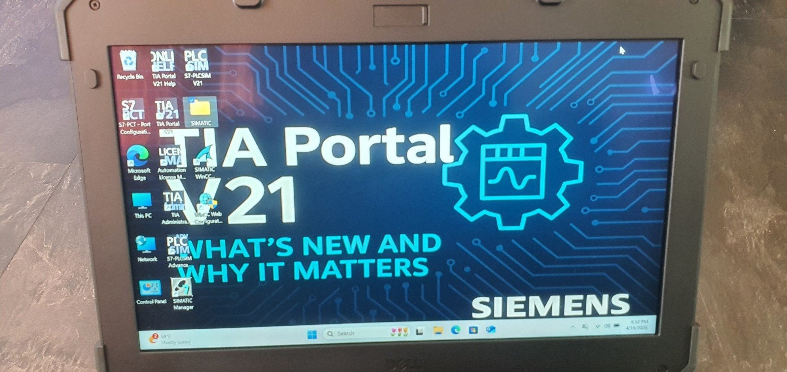 Dell SIMATIC Field PG Touchscreen Tia portal V21, Ophalen of Verzenden