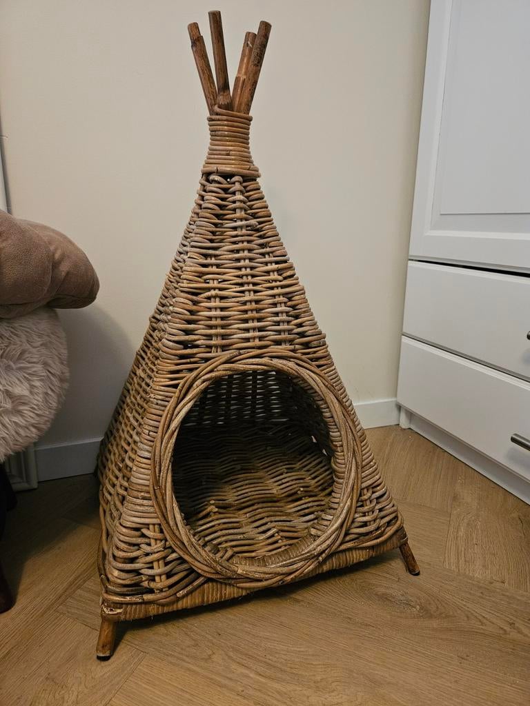 Katten rotan tipi, Ophalen, Zo goed als nieuw, Riet