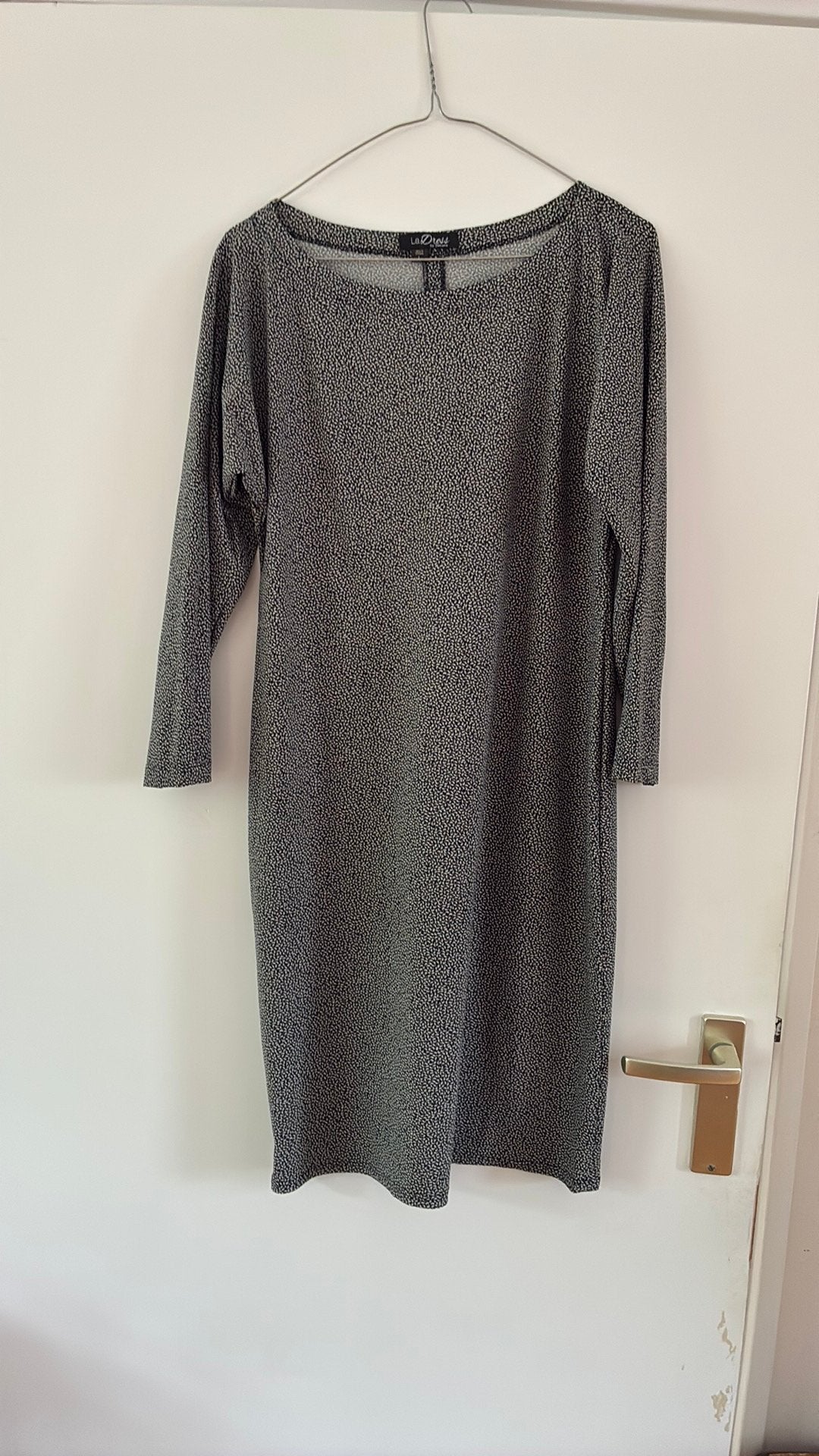 Ladress jurk travelstof L, Kleding | Dames, Ophalen of Verzenden, Zo goed als nieuw, Knielengte