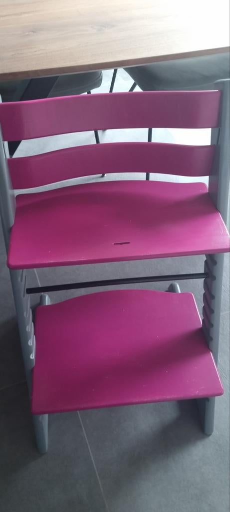 Stokke kinderstoel - Meegroeistoel roze/grijs, Ophalen, Gebruikt, Meegroeistoel, Aanschuifbaar
