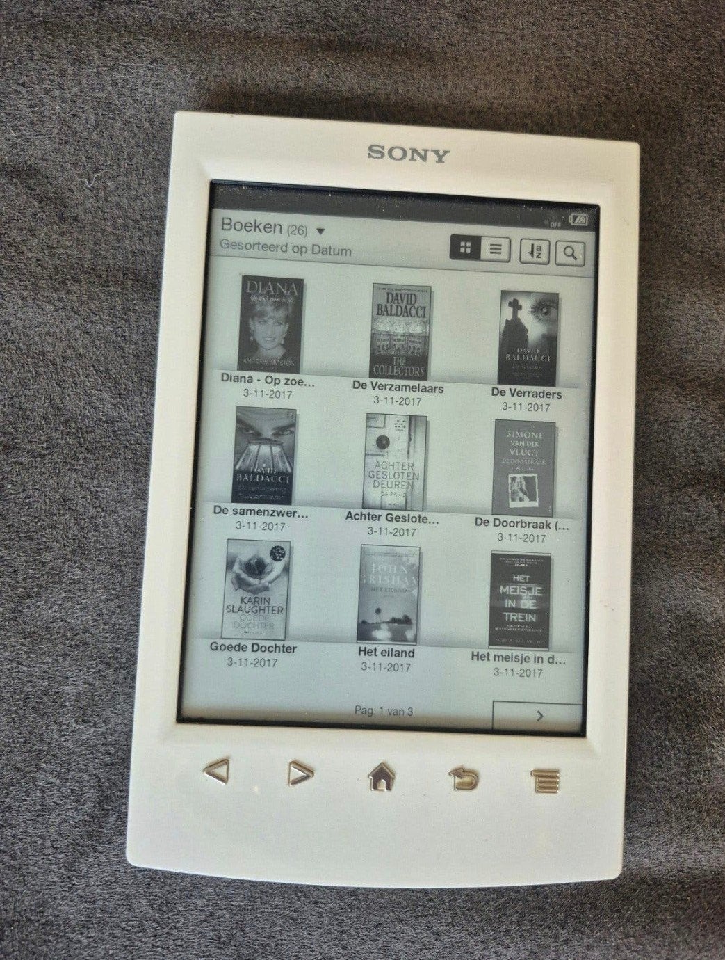 Sony Reader PRS-T2 E-reader - Wit, Computers en Software, Gebruikt, 6 inch of minder, Ophalen of Verzenden, 4 GB of minder