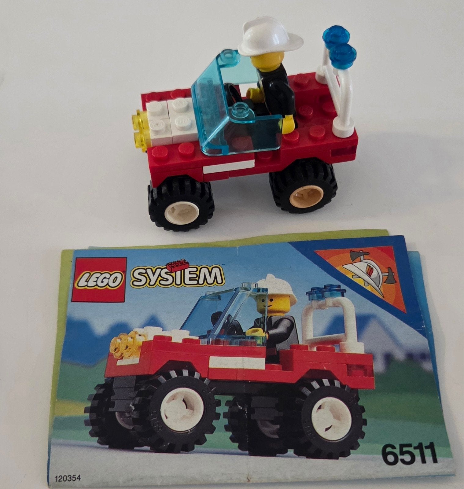 Lego System 6511 - Fire Chief's Car met instructies, Compleet, Lego, Ophalen of Verzenden, Complete set