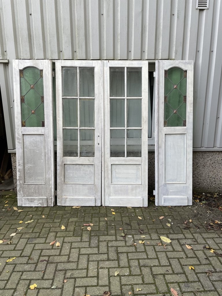 Prachtige ensuitedeuren met glas in lood en geslepen glas, La belle porte, Jurgen.hoogenboezem@gmail.com, Binnendeur, Zo goed als nieuw