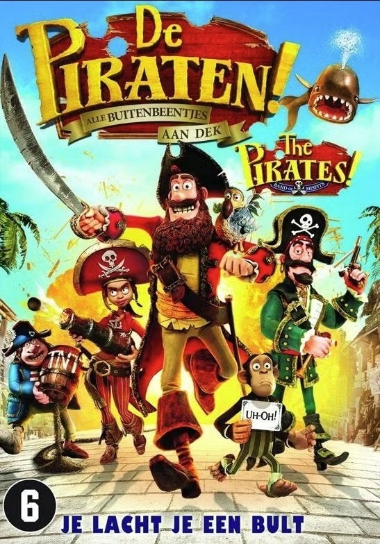 DVD De Piraten! - Alle Buitenbeentjes Aan Dek, Avontuur, Alle leeftijden, Nederlands, Ophalen of Verzenden