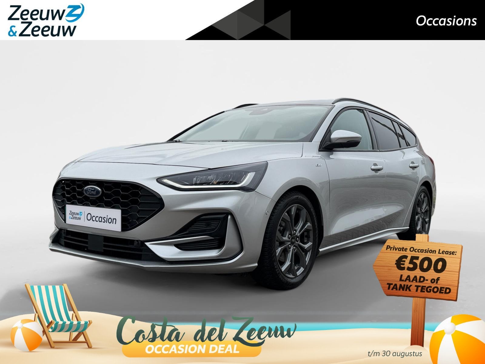 Ford Focus Wagon 1.0 EcoBoost Hybrid ST Line X | 155 pk | Au, Auto's, Ford, 12 maanden, Stof, Gebruikt, Automatische klimaatregeling