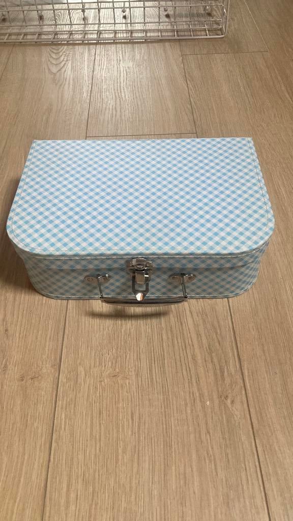 Leuk craft koffertje blauw, Ophalen, Zo goed als nieuw