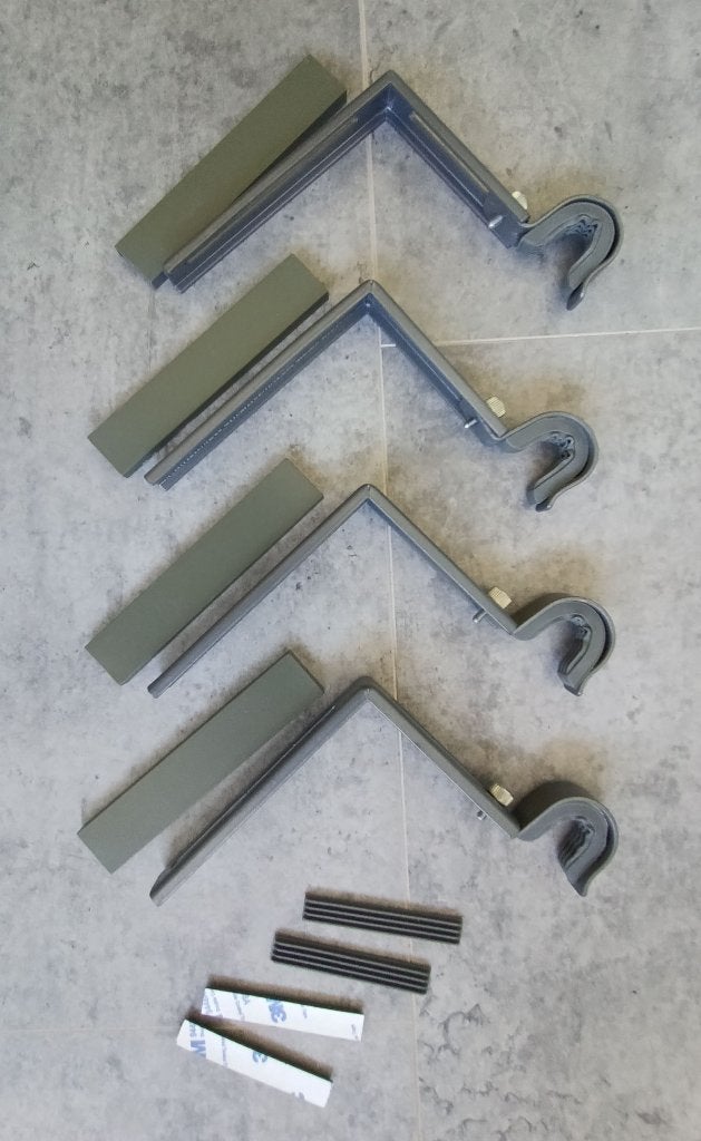 IKEA Betydlig gordijnroede (grijs) met ophanghaken, Ophalen, Metaal, Zo goed als nieuw, In te korten
