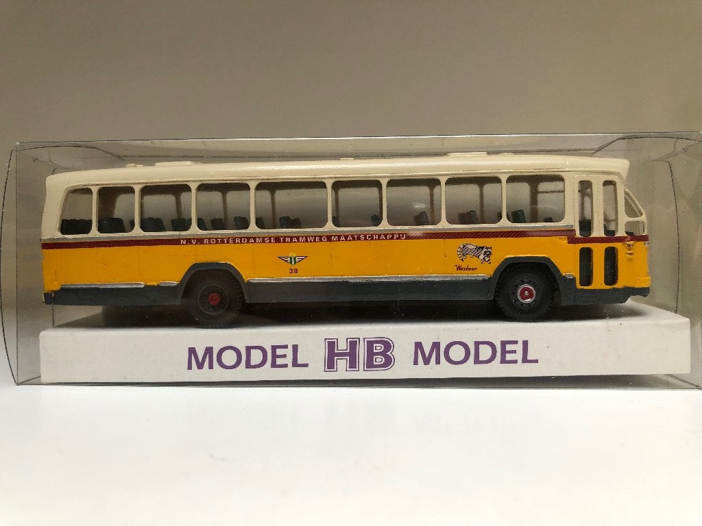 HB Model RTM Leyland Verheul bus 38 Wasbeer gele uitvoering, Verzenden, Nieuw, Bus of Vrachtwagen, Overige merken