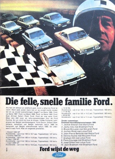4 vintage advertenties reclames autos 75 Renault Mazda Ford, Ophalen of Verzenden, Gebruikt, Auto's