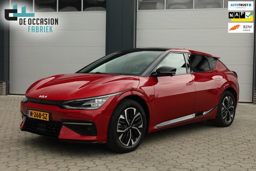 Kia EV6 GT-Line 77.4 kWh Pano Carplay Stoelkoeling, Auto's, Automaat, 228 pk, Gebruikt, Zwart