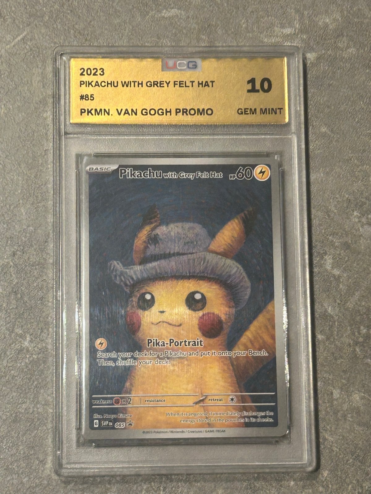 Pikachu (Van Gogh Promo) graded 10, Hobby en Vrije tijd, Verzamelkaartspellen | Pokémon, Ophalen of Verzenden, Nieuw, Losse kaart