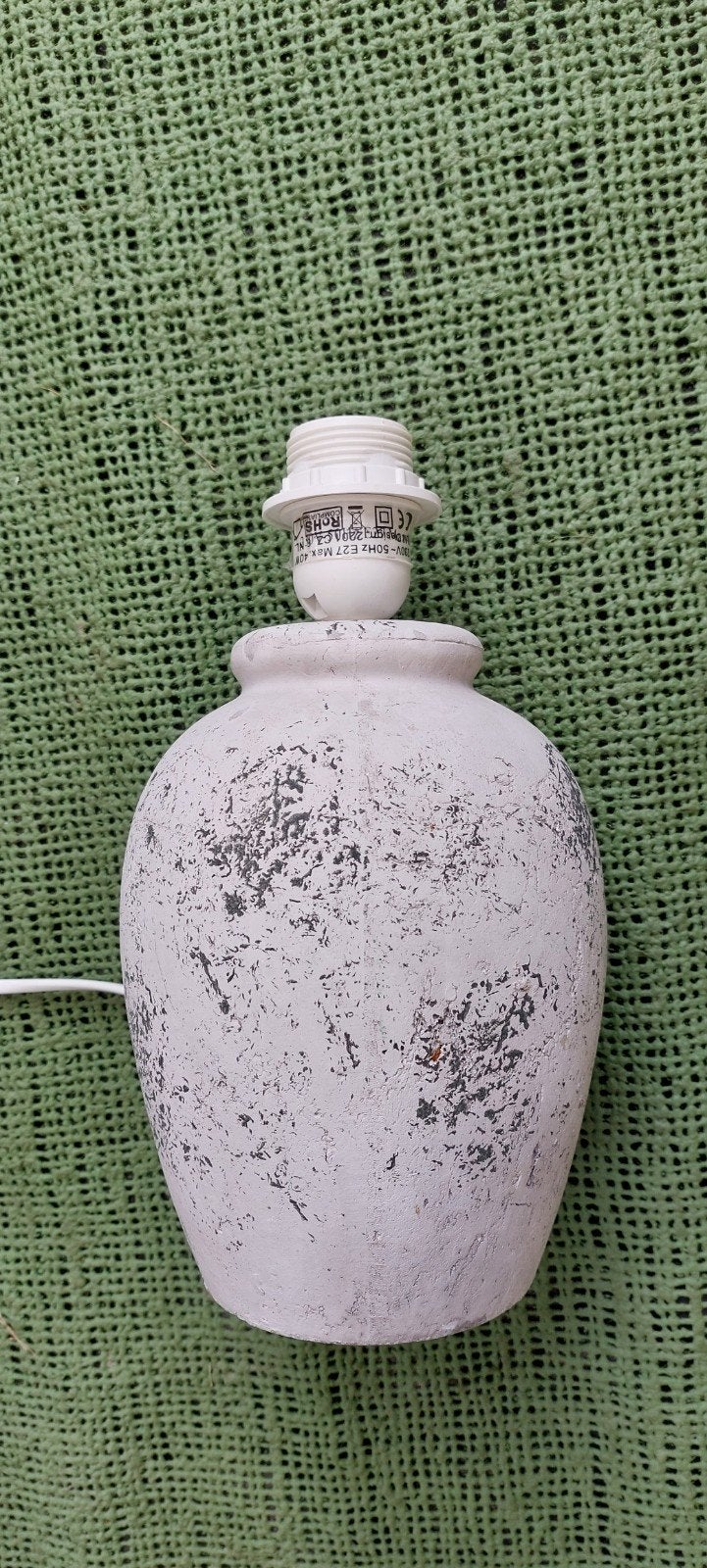 Landelijke kruiklamp/grijze schemerlamp, Ophalen of Verzenden, Schemerlamp