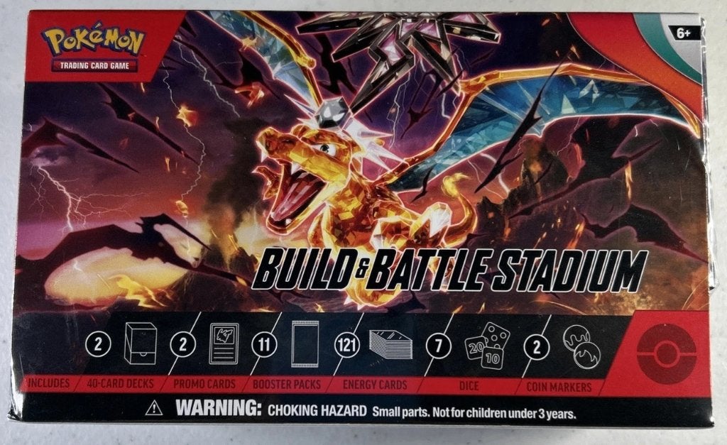 Pokemon Scarlet Obsidian Flames Build & Battle Stadium box, Ophalen of Verzenden, Zo goed als nieuw, Boosterbox, Foil