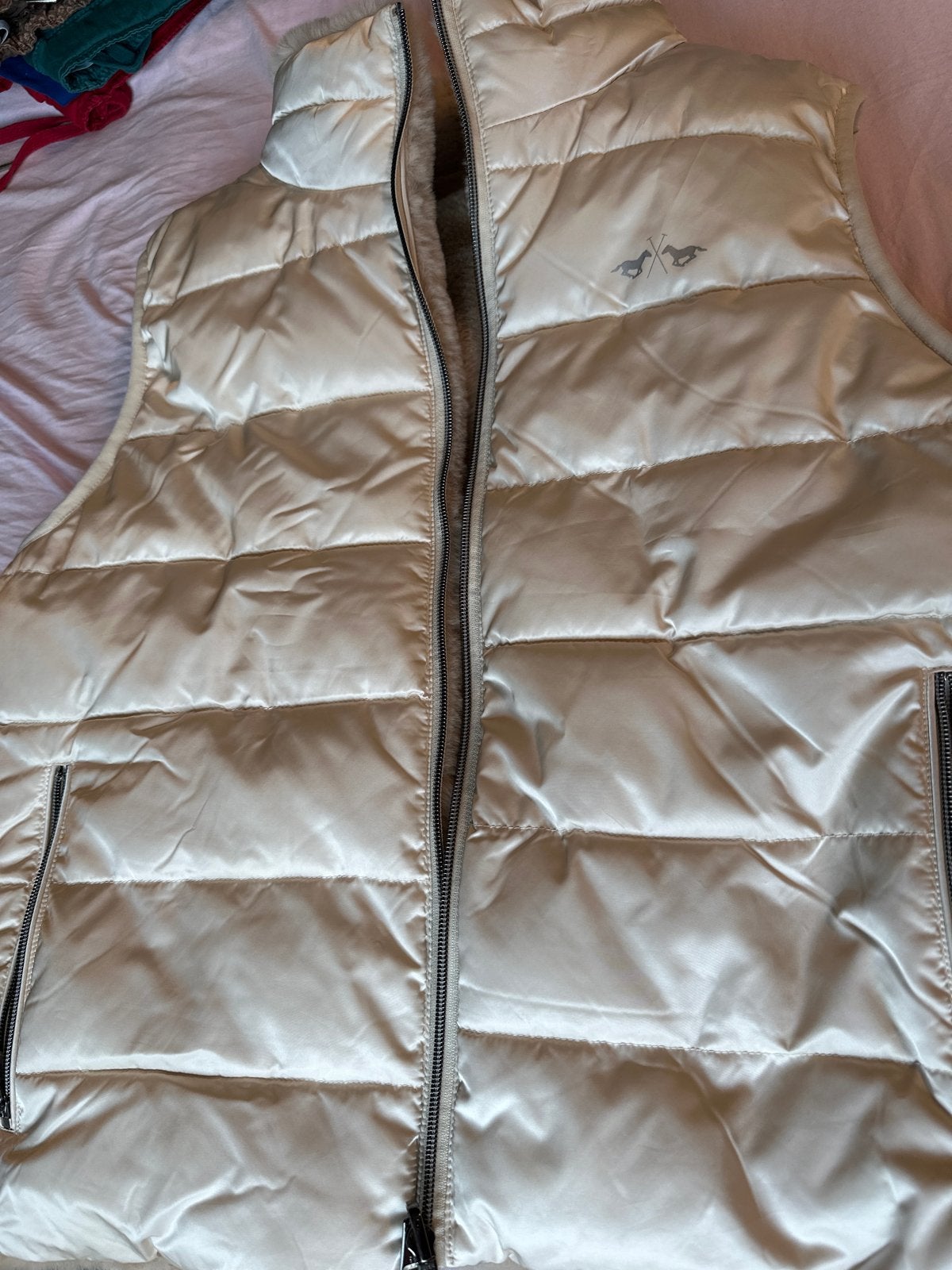 HV Society Bodywarmer Ecru/Beige Fluffy Maat 40, Kleding | Dames, Ophalen of Verzenden, Maat 38/40 (M), Beige
