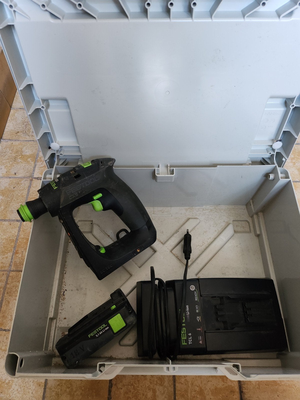 Festool CXS boormachine 18v incl accu en lader, Doe-het-zelf en Verbouw, Gebruikt, Variabele snelheid, Ophalen of Verzenden, Boor- en Schroefmachine
