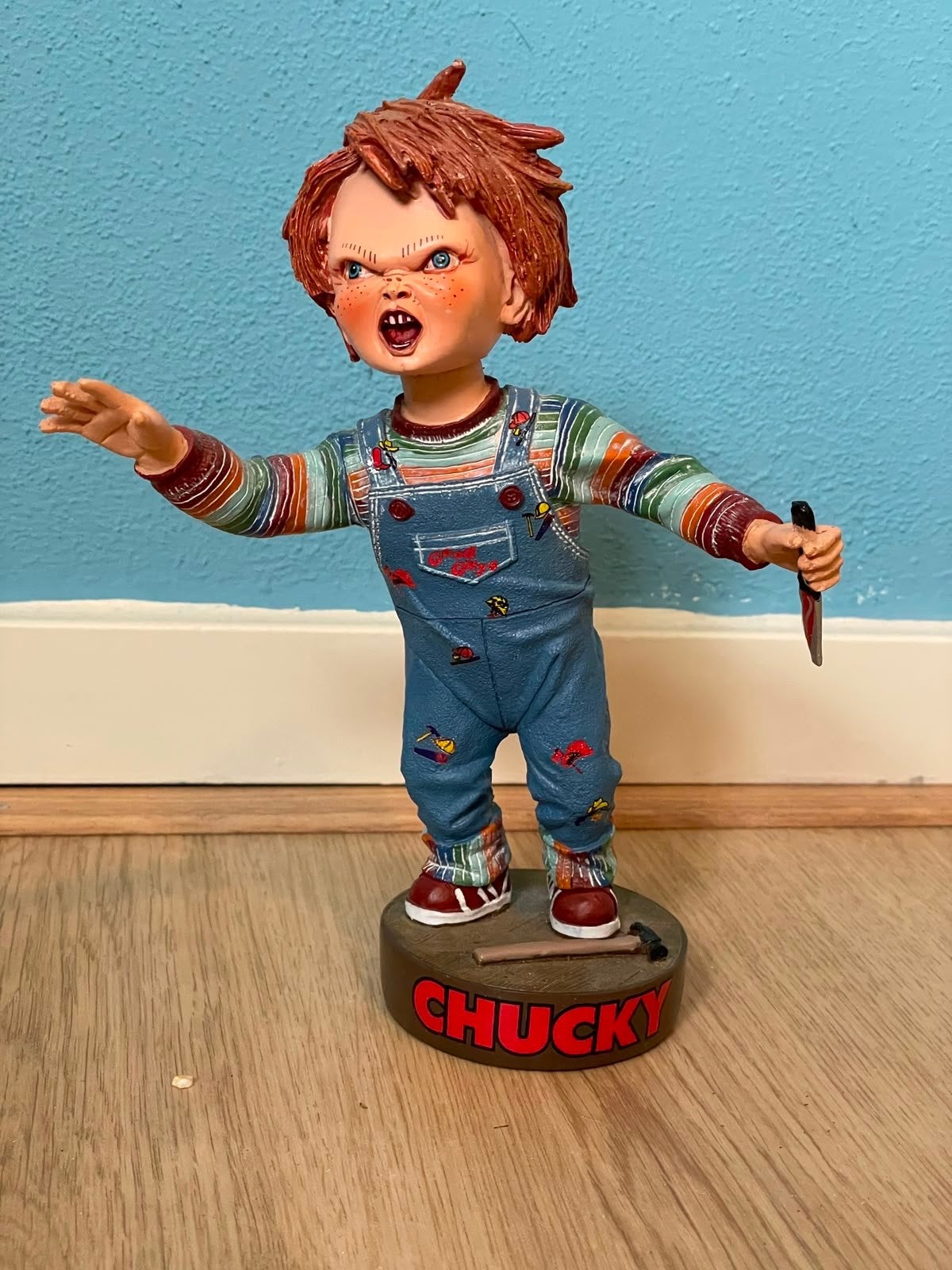 Child's Play Chucky Head Knocker Bobble-Head, Ophalen of Verzenden, Zo goed als nieuw