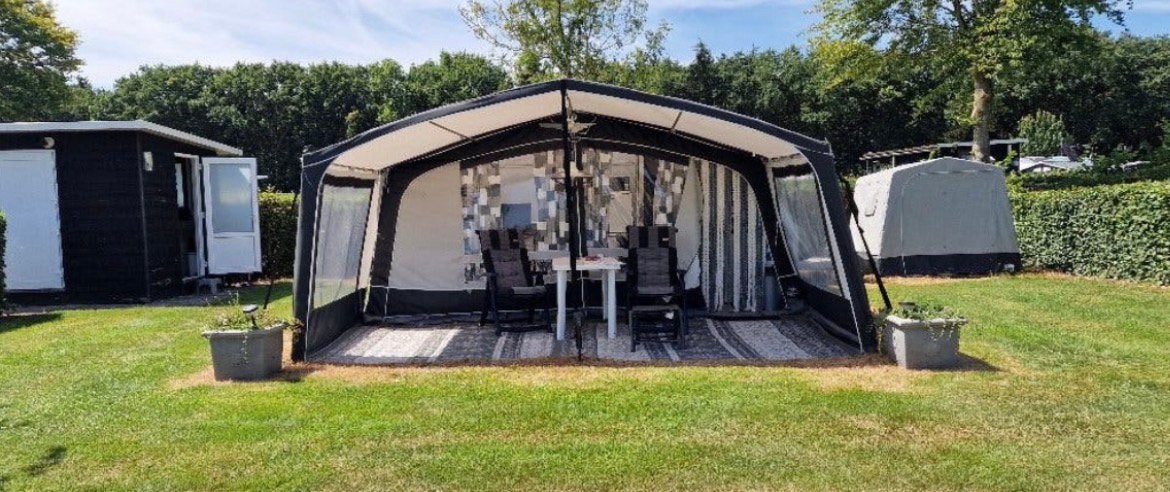 Dorema octiva voortent met luifel maat 10, Caravans en Kamperen, Ophalen, Gebruikt