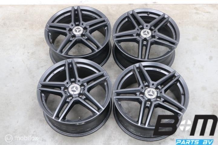 Set 17 inch velgen Mercedes A-klasse W176 Rial M10, Gebruikt, Velg(en), Overige maten, Personenwagen