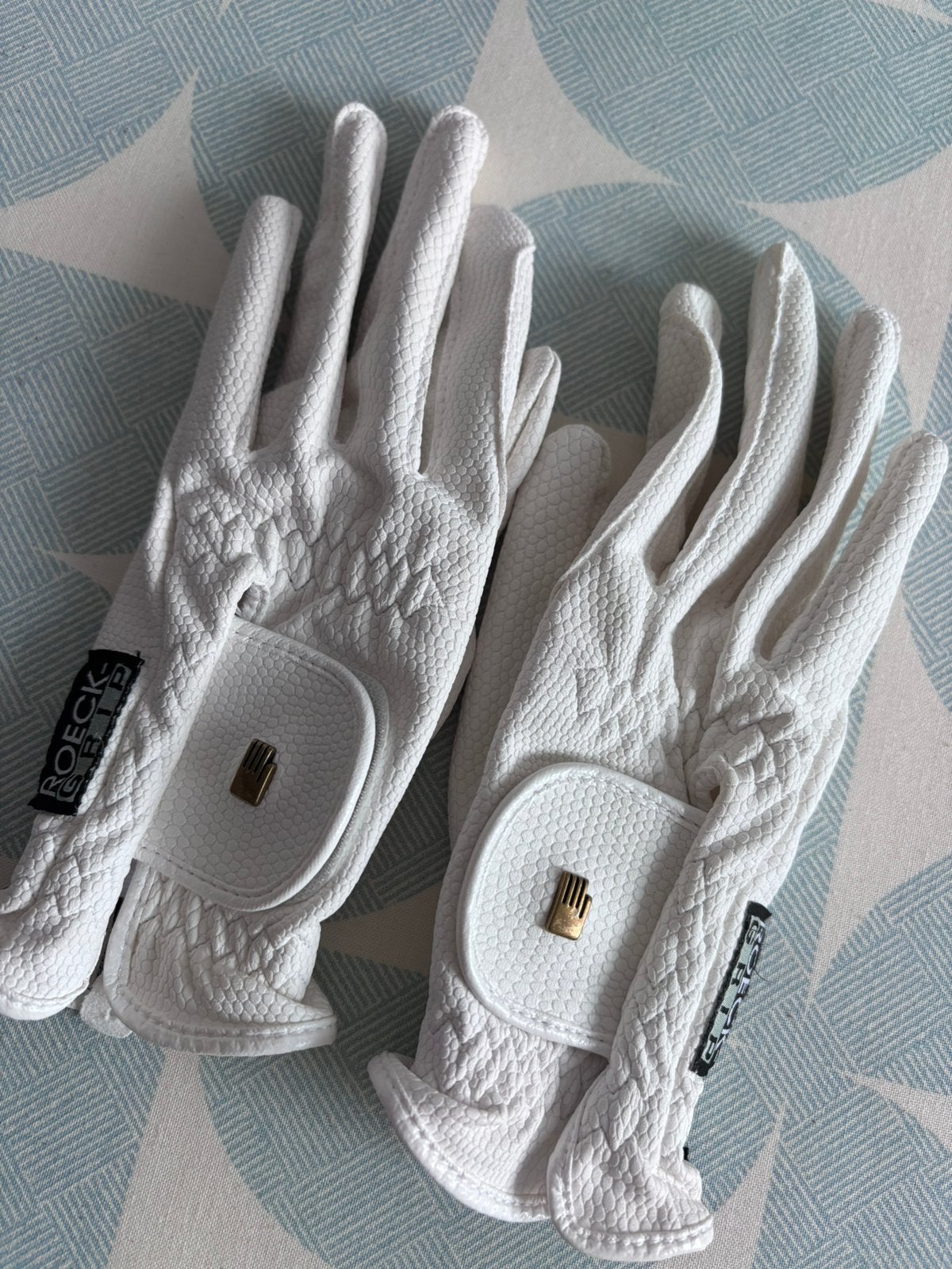Rijhandschoenen wit roekl grip maat 4, Kinderen, Dressuur, Ophalen of Verzenden, Zo goed als nieuw
