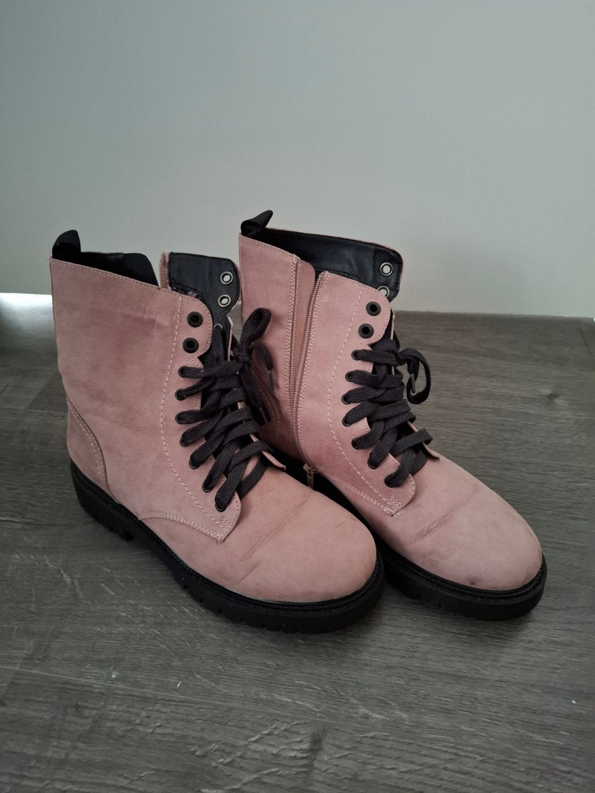 roze velvet laarzen maat 41, Kleding | Dames, Ophalen of Verzenden, Zo goed als nieuw, Roze
