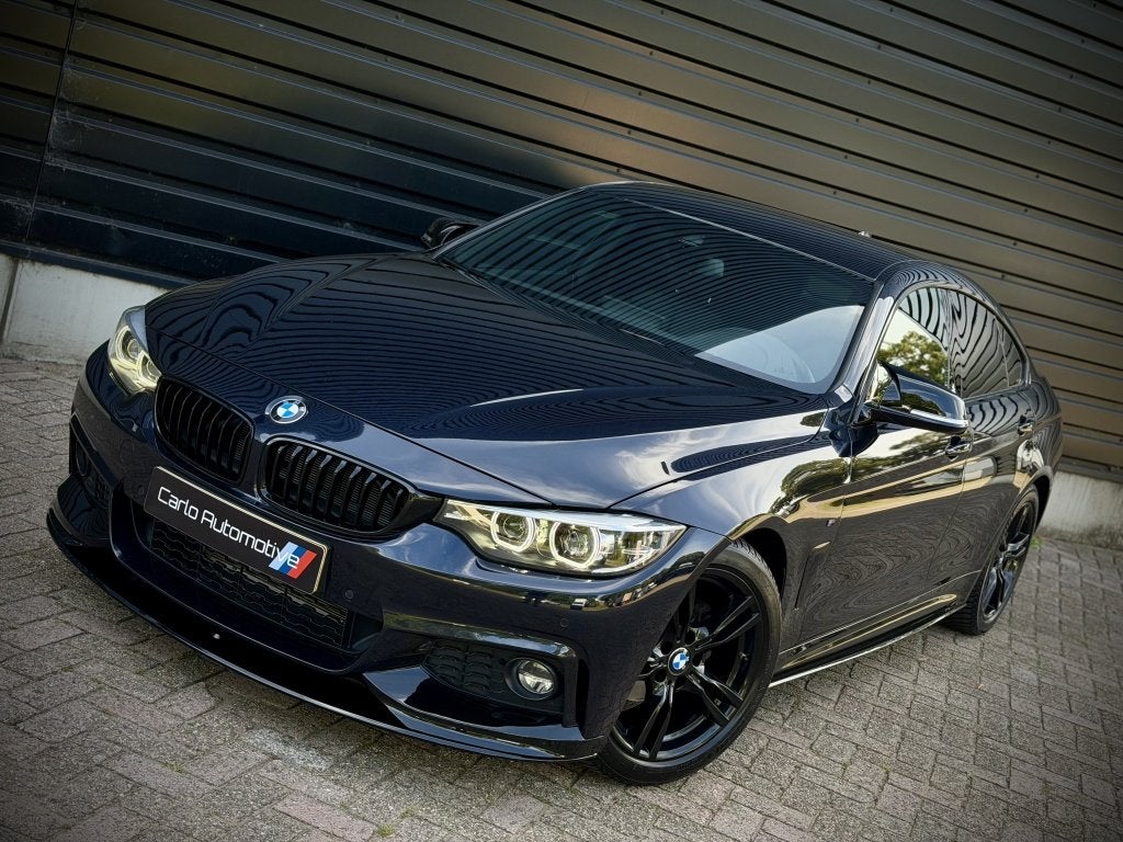 BMW 4 Serie Gran Coupé 420i M-PERFORMANCE DHOEK|LANEASS|HiF, Gebruikt, 4 cilinders, Zwart, Bedrijf