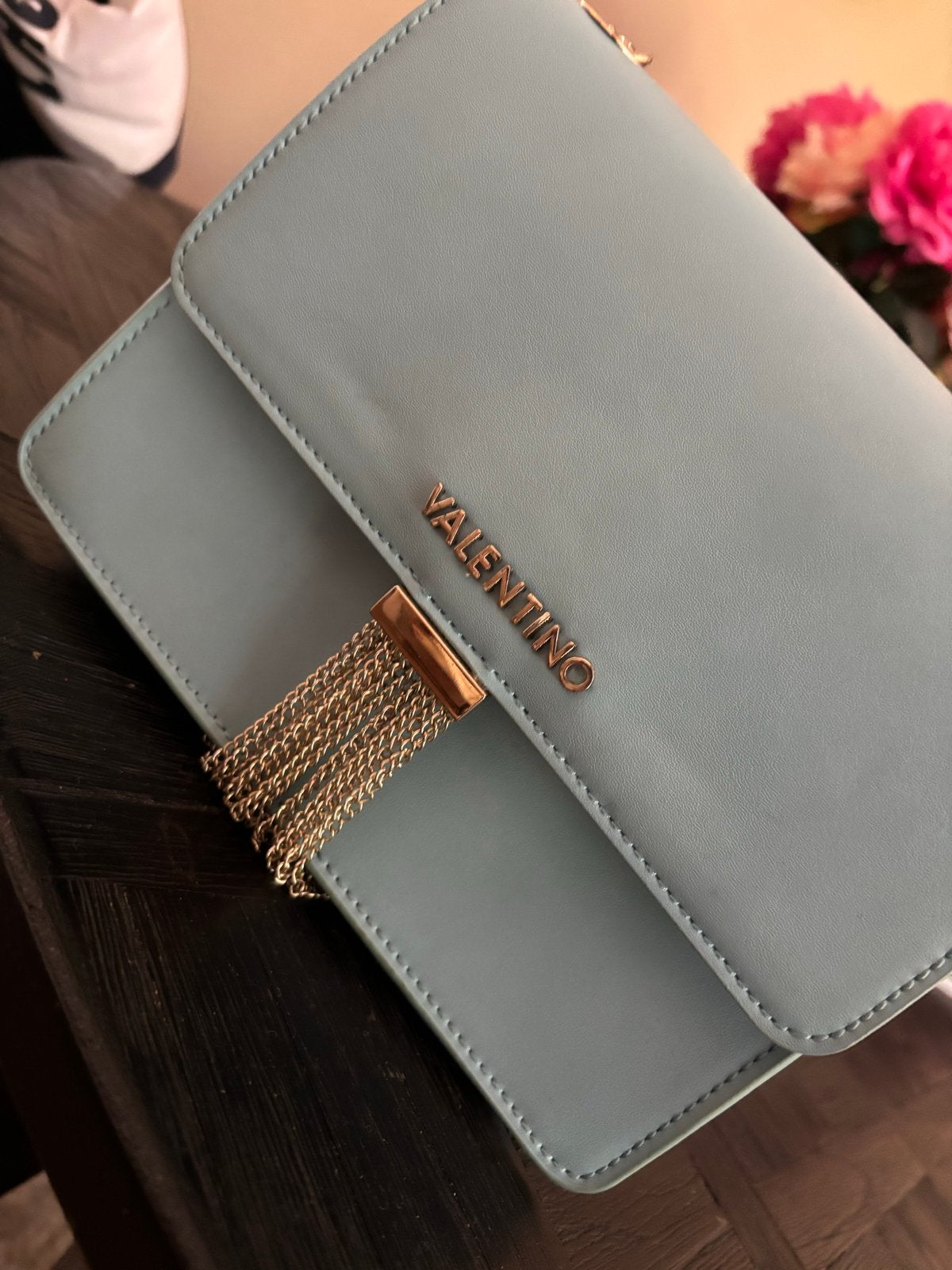 Mooie blauwe Valentino tas, Ophalen of Verzenden, Zo goed als nieuw, Blauw, Schoudertasje