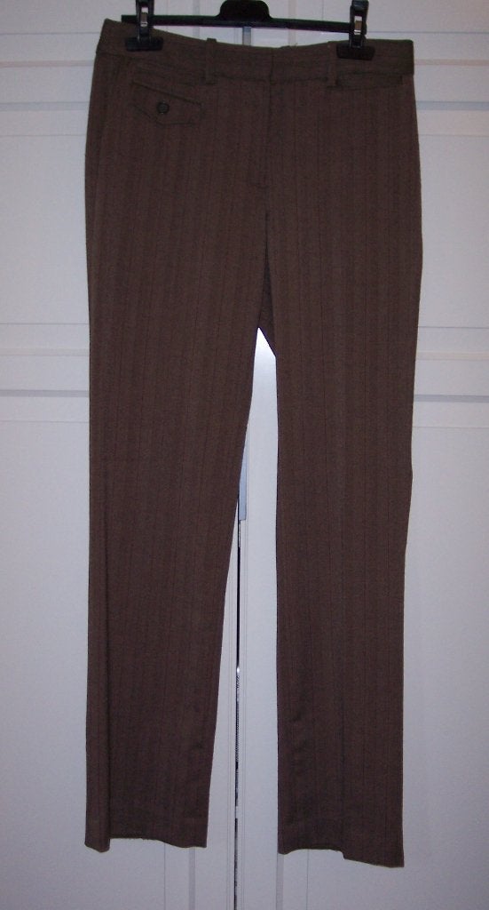 Broek Pantalon Bruin met streepje 36 H&M ( Jool ), H&M, Bruin, Ophalen of Verzenden, Zo goed als nieuw