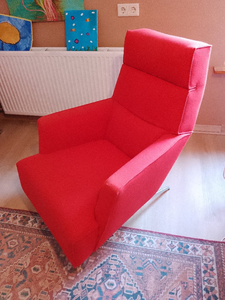 Merk Design Fauteuil - Rood, Ophalen, Modern design, Gebruikt, Twee