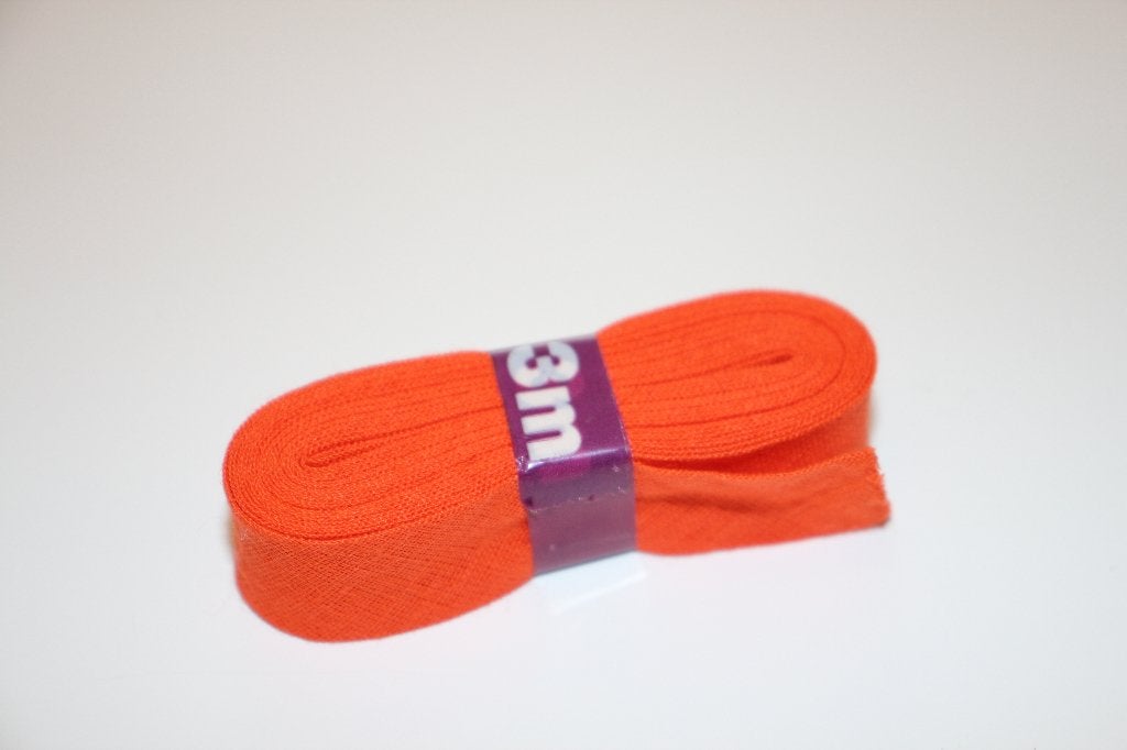 Biaisband katoen 20mm / 3m - Oranje #3598, Ophalen of Verzenden, Nieuw, Lint, Band of Elastiek