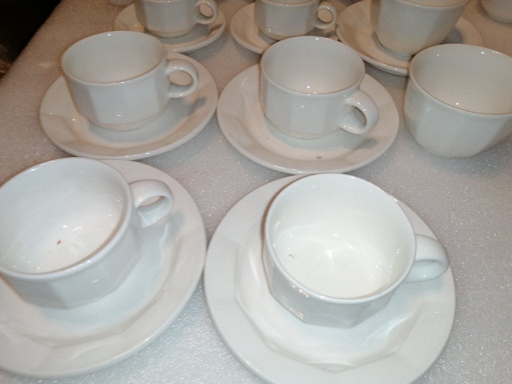 Villeroy en Boch kop en schotels 5xkoffiekop met schotels, Klassiek, Villeroy & Boch, Ophalen of Verzenden, Zo goed als nieuw