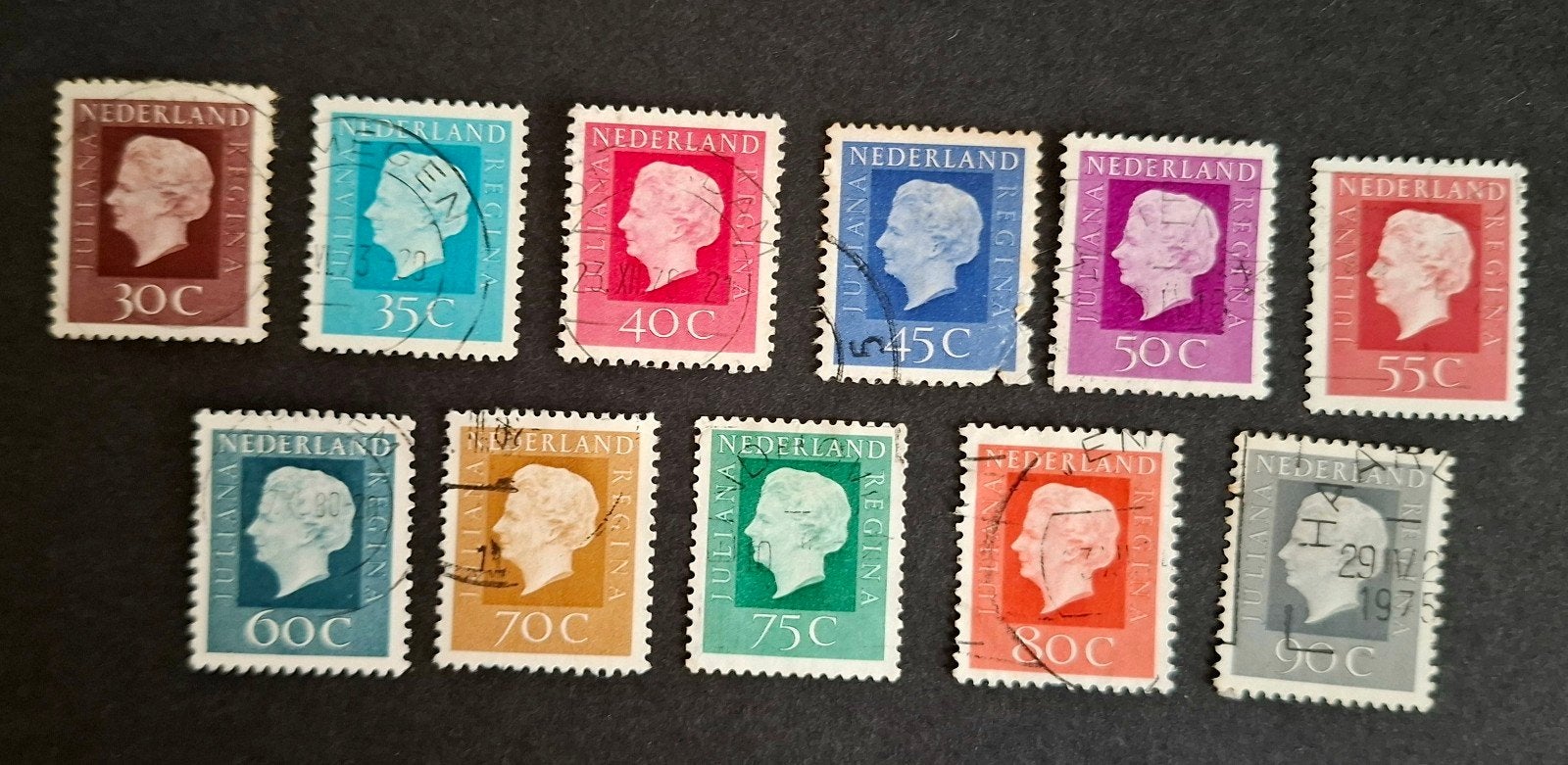 Nederland 1969-1976 nvph 941-951 Koningin Juliana, Postzegels en Munten, Postzegels | Nederlands-Indië en Nieuw-Guinea, Ophalen of Verzenden