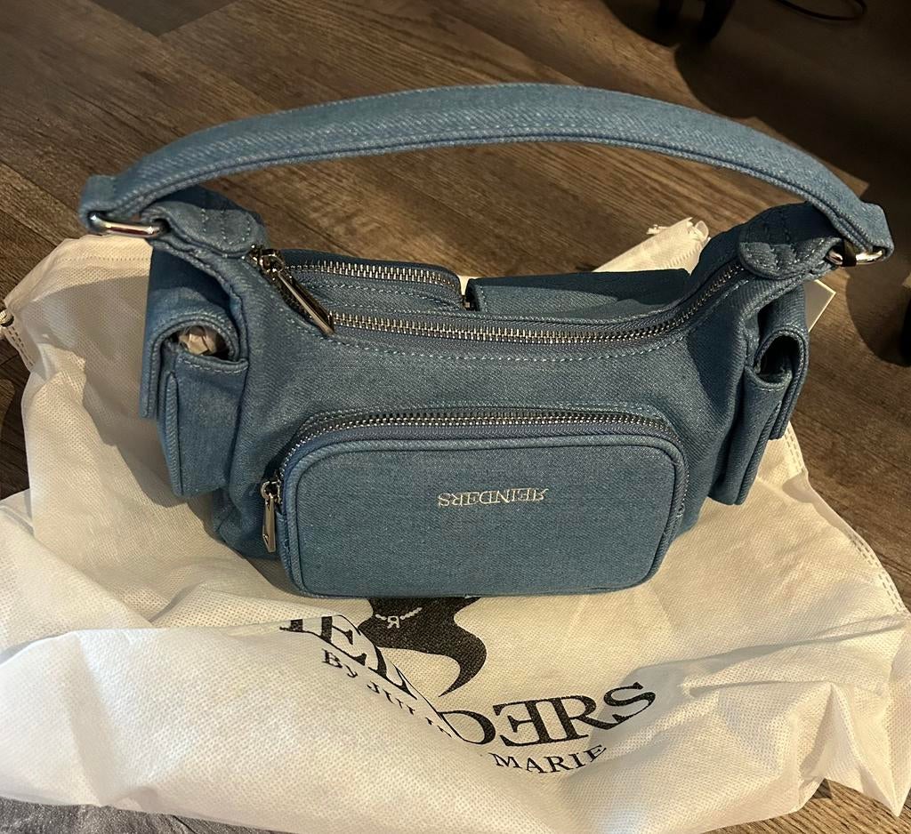 Reinders cargo pocket bag denim, Sieraden, Tassen en Uiterlijk, Ophalen of Verzenden, Nieuw, Blauw, Schoudertasje