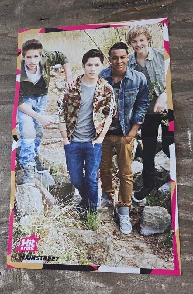 4 Posters van boyband MAINSTREET, Ophalen of Verzenden, Poster, Artwork of Schilderij