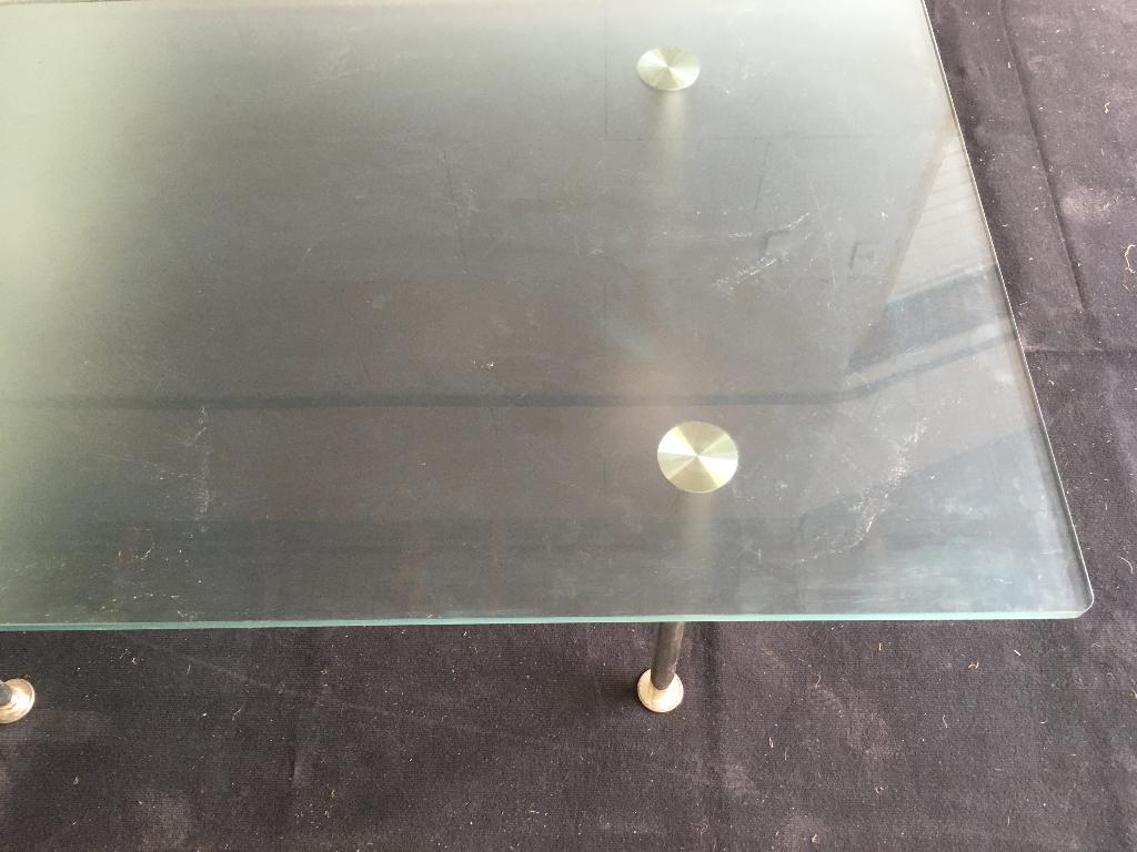TONELLI eettafel 80x160 matglas, Design, 200 cm of meer, Zo goed als nieuw, Glas