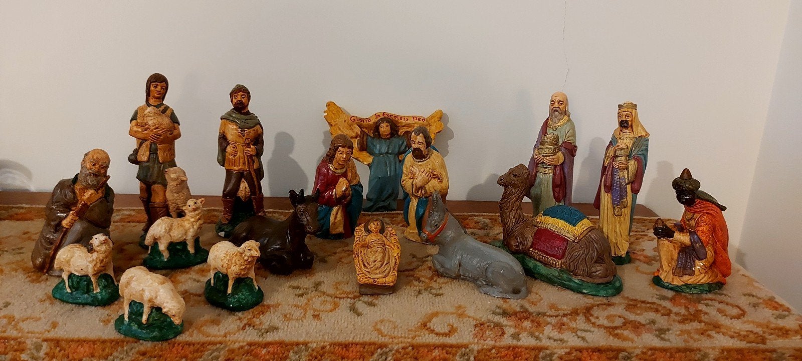 Antieke gipsen kerstgroep, Antiek en Kunst, Ophalen of Verzenden