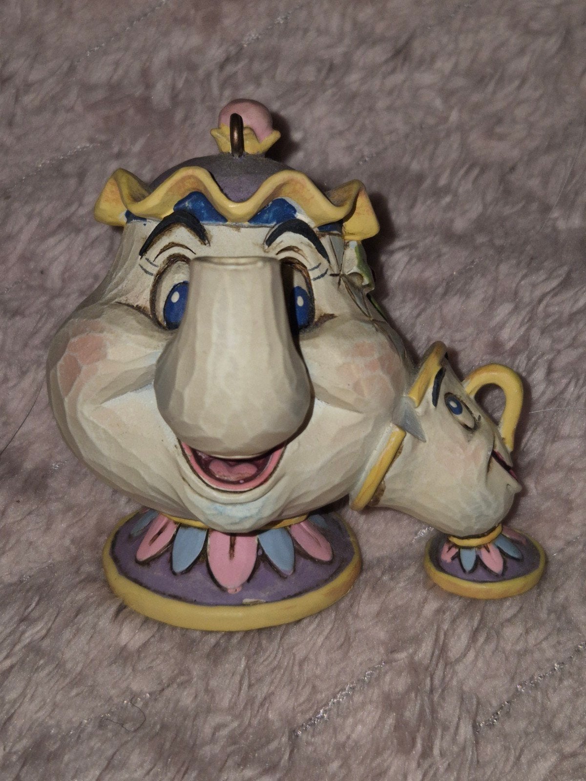 Jim Shore Disney Traditions Ornament - Mrs. Potts & Chip, Ophalen of Verzenden, Assepoester of Belle, Zo goed als nieuw, Beeldje of Figuurtje