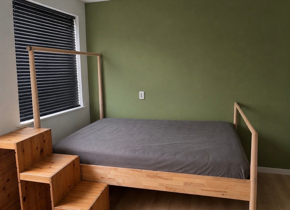 IKEA GJORA bedframe, Ophalen, Overige kleuren, Tweepersoons, 140 cm