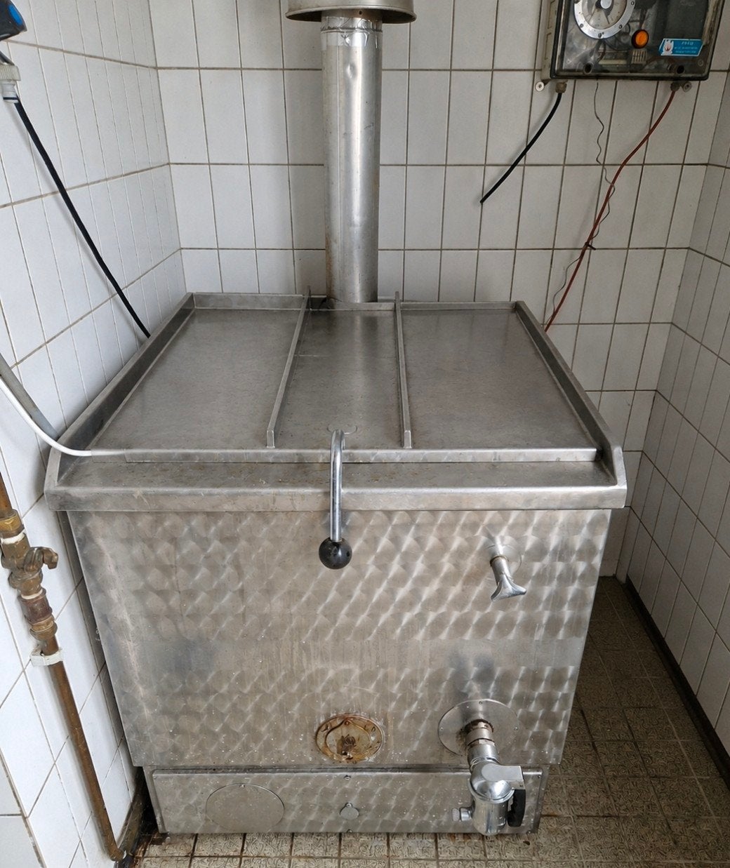 Professionele gasgestookte kookketel RVS, Witgoed en Apparatuur, Fornuizen, Ophalen, Gebruikt, 60 cm of meer, Gas