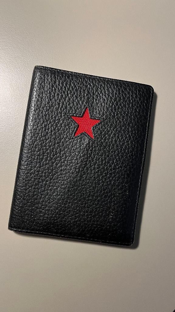 Shanghai Tang Leren Paspoorthoes / Travel Wallet Zwart Rood, Overige merken, Gebruikt, Verzenden, Zwart