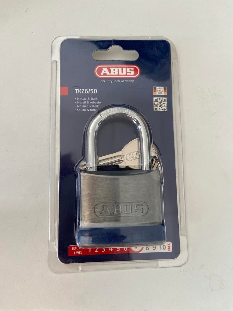 Abus Hangslot Zink TKZ6/50, ., Ophalen of Verzenden, Zo goed als nieuw, .